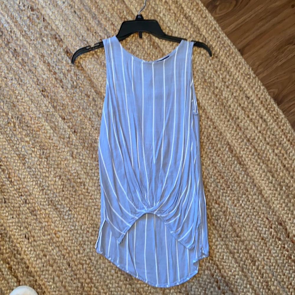 Stacco top blue with white stripes